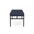 Avon Reception Waiting 2 Seat Bench 550 LB Capacity / Black Steel / Blue