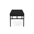 Avon Reception Waiting 2 Seat Bench 550 LB Capacity / Black Steel / Black