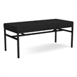Avon Reception Waiting 2 Seat Bench 550 LB Capacity / Black Steel / Black