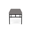 Avon Reception Waiting 2 Seat Bench 550 LB Capacity / Black Steel / Light Gray