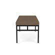 Avon Reception Waiting 2 Seat Bench 550 LB Capacity / Black Steel / Brown