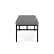 Avon Reception Waiting 2 Seat Bench 550 LB Capacity / Black Steel / Light Gray