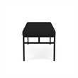 Avon Reception Waiting 2 Seat Bench 550 LB Capacity / Black Steel / Black