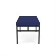 Avon Reception Waiting 2 Seat Bench 550 LB Capacity / Black Steel / Blue