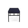 Avon Reception Waiting 2 Seat Bench 550 LB Capacity / Black Steel / Navy Blue