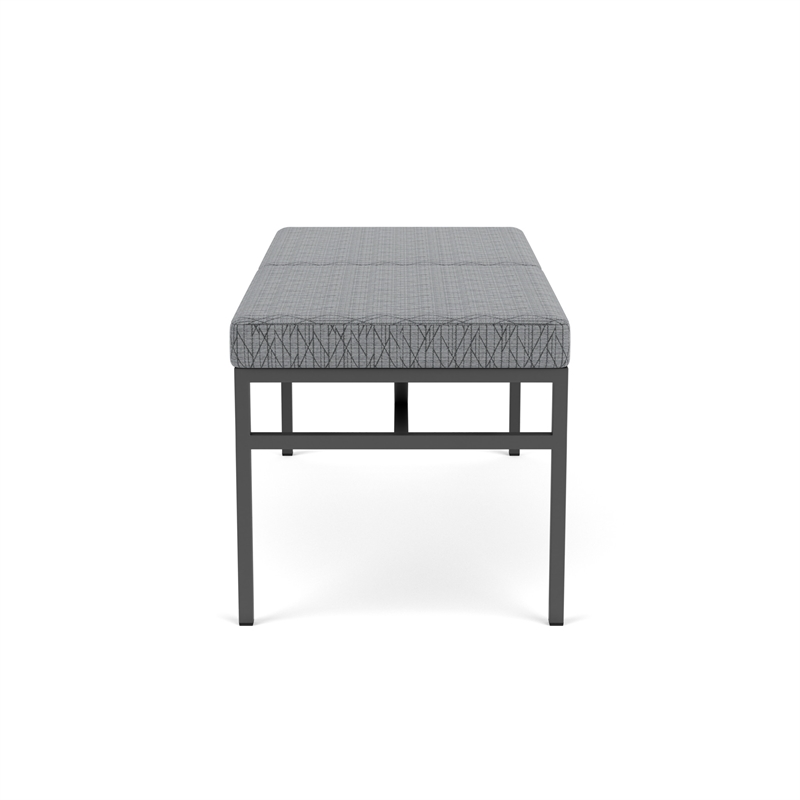 Avon Reception Waiting 2 Seat Bench 550 LB Capacity / Charcoal Steel / Gray
