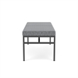 Avon Reception Waiting 2 Seat Bench 550 LB Capacity / Charcoal Steel / Gray