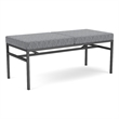 Avon Reception Waiting 2 Seat Bench 550 LB Capacity / Charcoal Steel / Gray