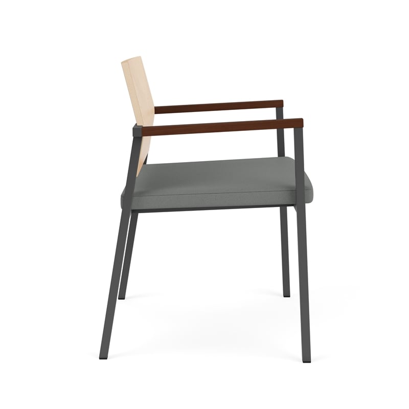 Avon Reception Oversize Chair UPH Seat HPL Back / Charcoal / Natural / Gray