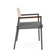 Avon Reception Oversize Chair UPH Seat HPL Back / Charcoal / Natural / Gray