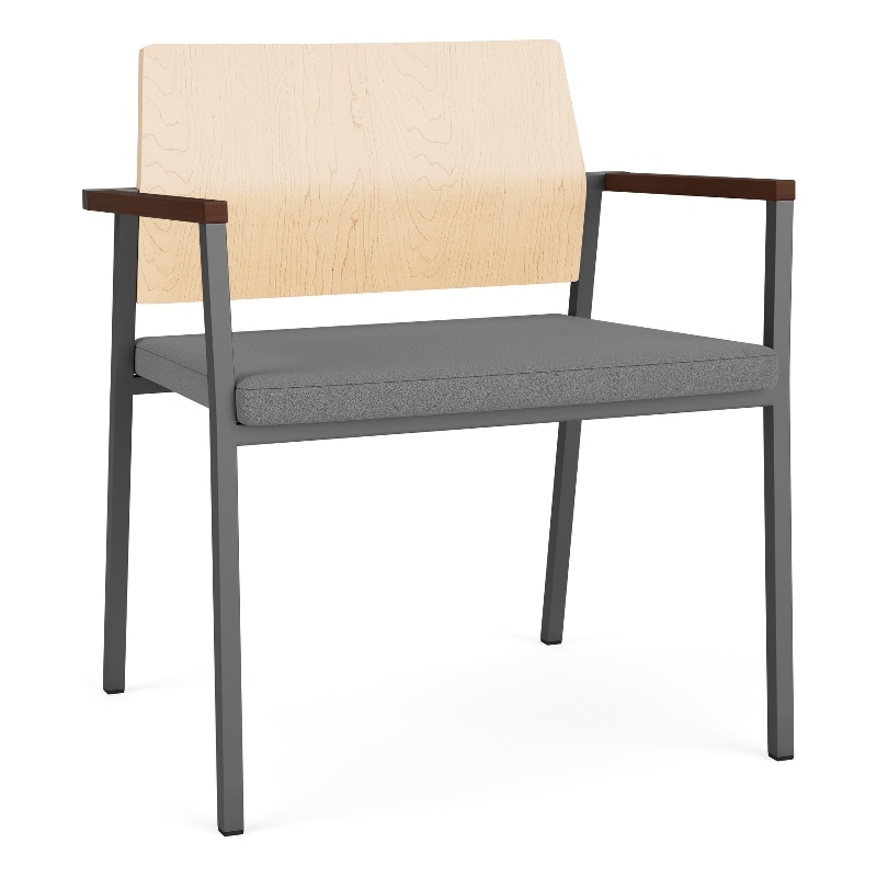 Avon Reception Oversize Chair UPH Seat HPL Back / Charcoal / Natural / Gray