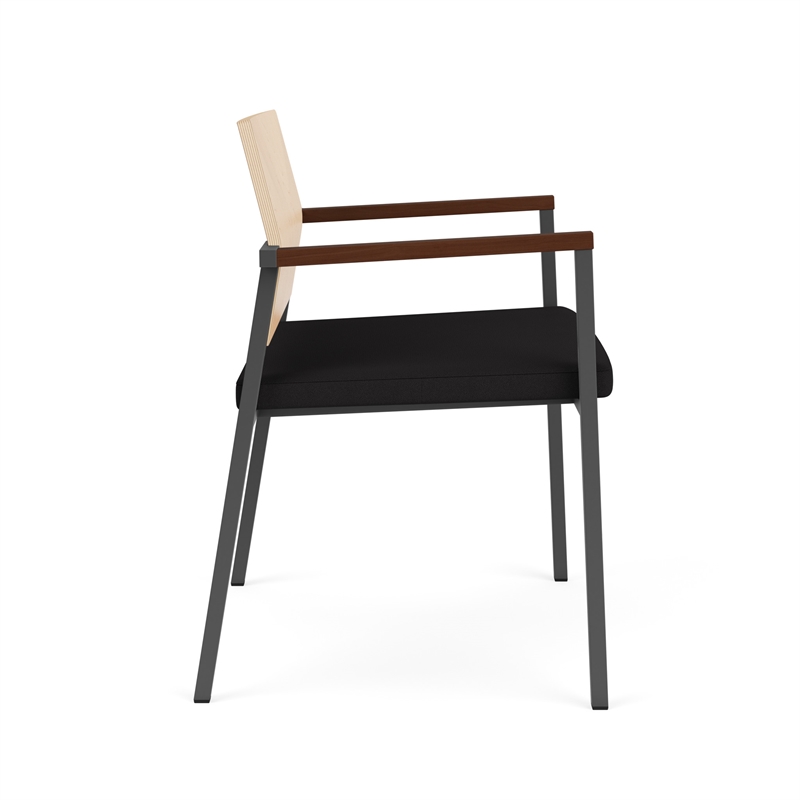 Avon Reception Oversize Chair UPH Seat HPL Back / Charcoal / Natural / Black