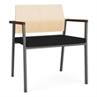 Avon Reception Oversize Chair UPH Seat HPL Back / Charcoal / Natural / Black