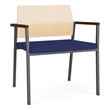 Avon Reception Oversize Chair UPH Seat HPL Back / Charcoal / Natural / Blue