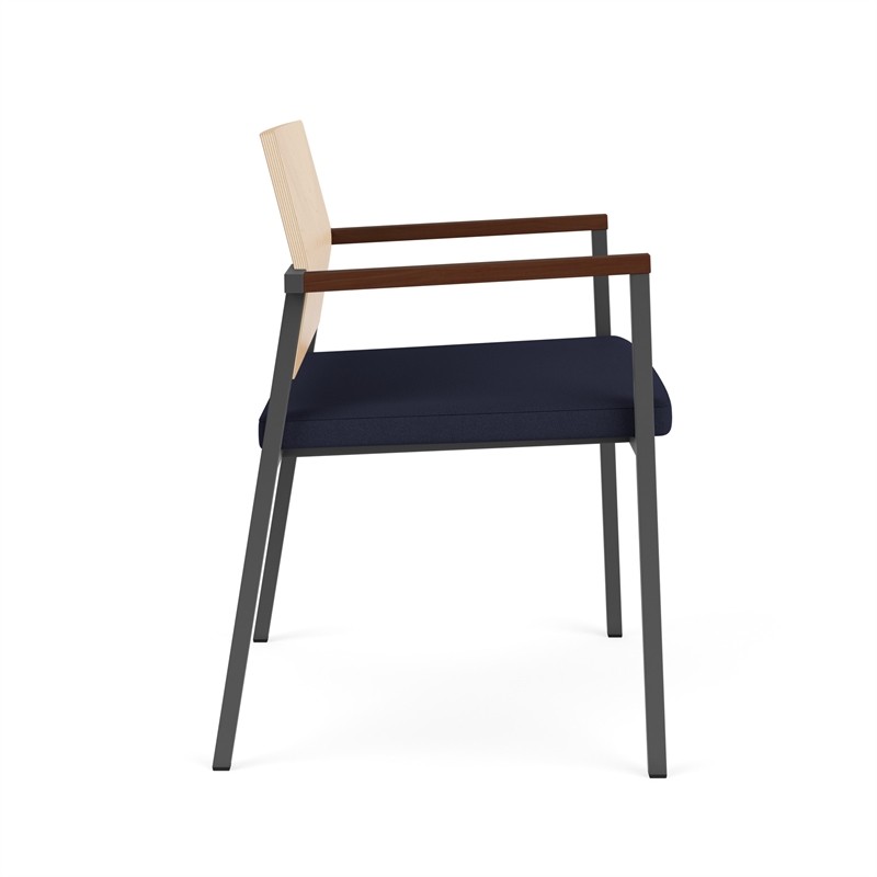 Avon Reception Oversize Chair UPH Seat HPL Back / Charcoal / Natural / Navy Blue