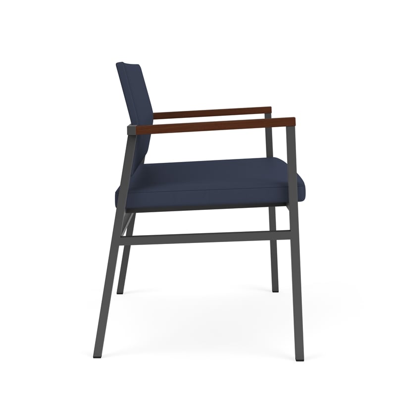 Avon Reception Waiting Bariatric Chair UPH Seat Back / Charcoal Steel / Blue
