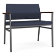 Avon Reception Waiting Bariatric Chair UPH Seat Back / Charcoal Steel / Blue