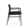 Avon Reception Waiting Bariatric Chair UPH Seat Back / Charcoal Steel / Black