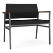 Avon Reception Waiting Bariatric Chair UPH Seat Back / Charcoal Steel / Black