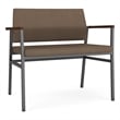 Avon Reception Waiting Bariatric Chair UPH Seat Back / Charcoal Steel / Brown