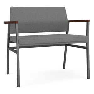 Avon Reception Bariatric Chair UPH Seat Back / Charcoal Steel / Light Gray