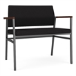 Avon Reception Waiting Bariatric Chair UPH Seat Back / Charcoal Steel / Black