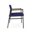 Avon Reception Waiting Bariatric Chair UPH Seat Back / Charcoal Steel / Blue