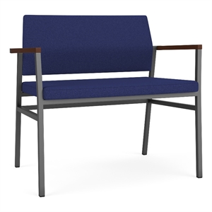 Avon Reception Waiting Bariatric Chair UPH Seat Back / Charcoal Steel / Blue