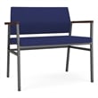 Avon Reception Waiting Bariatric Chair UPH Seat Back / Charcoal Steel / Blue