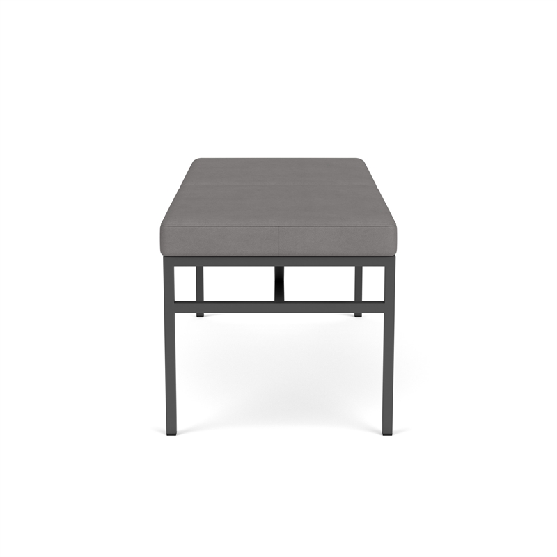 Avon Reception 2 Seat Bench 550 LB Capacity / Charcoal Steel / Light Gray