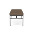 Avon Reception Waiting 2 Seat Bench 550 LB Capacity / Charcoal Steel / Brown