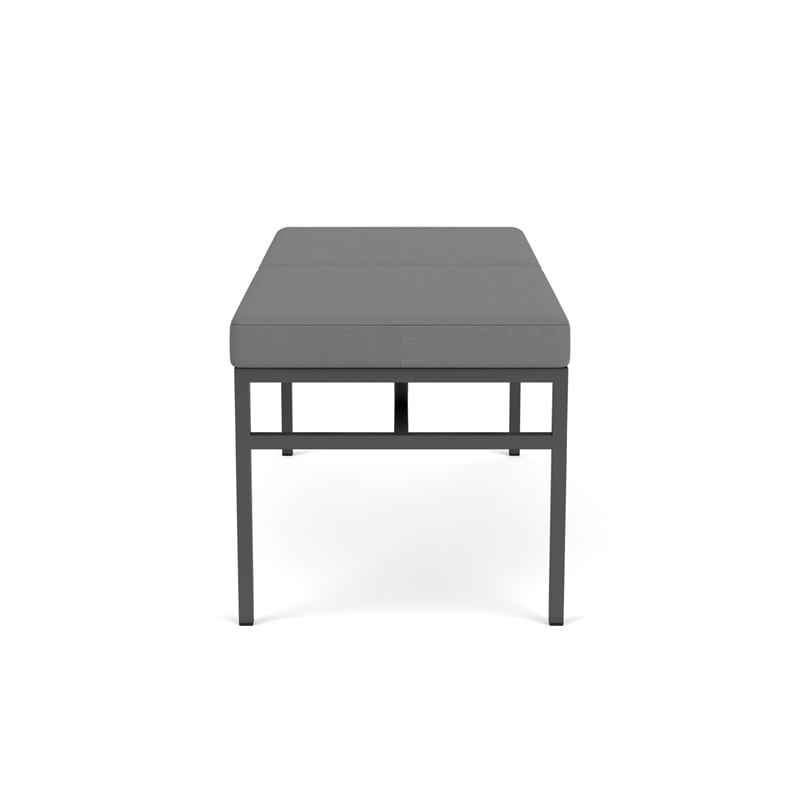 Avon Reception 2 Seat Bench 550 LB Capacity / Charcoal Steel / Light Gray