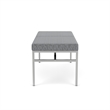 Avon Reception Waiting 2 Seat Bench 550 LB Capacity / Silver Steel / Gray