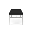 Avon Reception Waiting 2 Seat Bench 550 LB Capacity / Silver Steel / Black