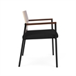 Avon Reception Oversize Chair UPH Seat HPL Back / Black Steel / Mahogany / Black