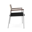 Avon Reception Oversize Chair UPH Seat HPL Back / Silver Steel / Walnut / Black