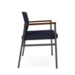 Avon Reception Bariatric Chair UPH Seat Back / Charcoal Steel / Navy Blue