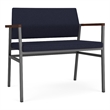 Avon Reception Bariatric Chair UPH Seat Back / Charcoal Steel / Navy Blue