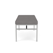 Avon Reception Waiting 2 Seat Bench 550 LB Capacity / Silver Steel / Light Gray