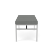 Avon Reception Waiting 2 Seat Bench 550 LB Capacity / Silver Steel / Light Gray