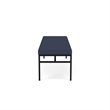 Avon Reception Waiting 3 Seat Bench 650 LB Capacity / Black Steel / Blue