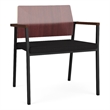 Avon Reception Oversize Chair UPH Seat HPL Back / Black Steel / Mahogany / Black