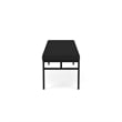 Avon Reception Waiting 3 Seat Bench 650 LB Capacity / Black Steel / Black