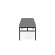Avon Reception Waiting 3 Seat Bench 650 LB Capacity / Black Steel / Light Gray