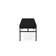 Avon Reception Waiting 3 Seat Bench 650 LB Capacity / Black Steel / Black