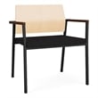 Avon Reception Oversize Chair UPH Seat HPL Back / Black Steel / Natural / Black