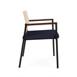 Avon Reception Oversize Chair UPH Seat HPL Back / Black / Natural / Navy Blue