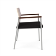 Avon Reception Oversize Chair UPH Seat HPL Back / Silver / Mahogany / Black