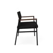 Avon Reception Waiting 2 Seater UPH Seat Back No Cntr Arms / Black Steel / Black