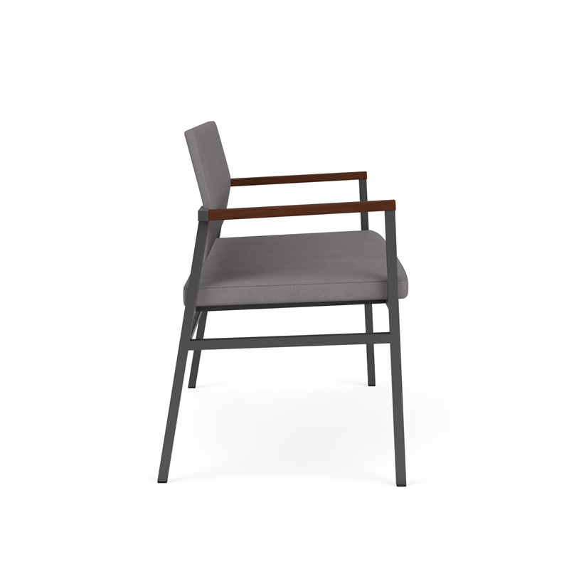 Avon Reception 2 Seater UPH Seat Back No Cntr Arms / Charcoal Steel / Light Gray